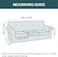 FantasDecor 4 Piece Sofa Velvet Couch Covers for 3 Cushion Stretch Slipcover with Individual Seat Cushion Elastic Furniture Protector for Pets Machine Washable Sofa Gray