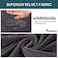 FantasDecor 4 Piece Sofa Velvet Couch Covers for 3 Cushion Stretch Slipcover with Individual Seat Cushion Elastic Furniture Protector for Pets Machine Washable Sofa Gray