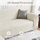 HOMERILLA Sectional Couch Covers for Sectional Sofa L Shaped Sofa Cover Blanket 2 Pieces L Shape Furniture Protector for Pets DogsIvory XLarge
