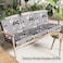 hyha Printed Couch Cushion Covers Floral Sofa Covers Washable for 2 Cushion Couch Stretch Pattern Outdoor Cushion Covers for Patio Furniture with Elastic BottomMedium Maple Leaf