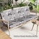 hyha Printed Couch Cushion Covers Floral Sofa Covers Washable for 2 Cushion Couch Stretch Pattern Outdoor Cushion Covers for Patio Furniture with Elastic BottomMedium Maple Leaf