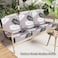 hyha Printed Couch Cushion Covers Floral Sofa Covers Washable for Cushion Couch Stretch Pattern Outdoor Cushion Covers for Patio Furniture with Elastic BottomSmall Grey Feathers