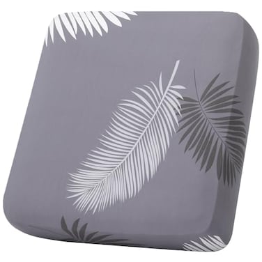 hyha Printed Couch Cushion Covers Floral Sofa Covers Washable for Cushion Couch Stretch Pattern Outdoor Cushion Covers for Patio Furniture with Elastic BottomSmall Grey Feathers