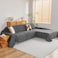 MYSKY HOME Couch Cover for Sectional Sofa 2 Pieces Couch Covers for L Shape Sofa Cover Furniture Protector for Pets Kids Sofa Slipcover for 23 Cushion Couch 71x11871x118 Dark Grey