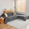 MYSKY HOME Couch Cover for Sectional Sofa 2 Pieces Couch Covers for L Shape Sofa Cover Furniture Protector for Pets Kids Sofa Slipcover for 23 Cushion Couch 71x11871x118 Dark Grey
