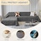 MYSKY HOME Couch Cover for Sectional Sofa 2 Pieces Couch Covers for L Shape Sofa Cover Furniture Protector for Pets Kids Sofa Slipcover for 23 Cushion Couch 71x11871x118 Dark Grey
