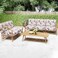 Smiry Printed Couch Cushion Covers Stretch Soft Couch Covers for Sofa Washable NonSlip Sofa Slipcover Furniture Protector for Indoor and Outdoor 1 Pack Beige