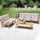 Smiry Printed Couch Cushion Covers Stretch Soft Couch Covers for Sofa Washable NonSlip Sofa Slipcover Furniture Protector for Indoor and Outdoor 1 Pack Beige