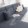 Smiry Waterproof Couch Cushion Covers for Sofa Stretch Jacquard Seat Cushion Covers Washable Sectional Sofa Slipcover Elastic Furniture Protector for Pets Kid 3PC Grey