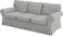 Custom Slipcover Ektorp 3 Seat Sofa Cotton Cover Replacement Slipcover Compatible with IKEA Ektorp Sofa Cover Polyester Flax Sofa