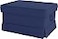 HomeTown Market The Heavy Cotton Ektorp Ottoman Cover Replacement is Made Compatible for IKEA Ektorp Footstool Or Stool Slipcover Blue