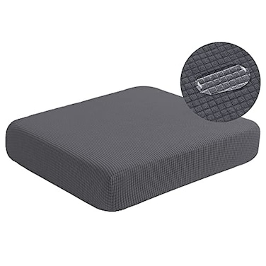 NC HOME Water Repellent Sofa Seat Cushion Covers Stretch Furniture Protector Slip Covers for Settee Sofa Seat Cushion in Home Living Room Sofa Cushion Gray