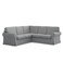 TLYESD Ektorp Sectional Sofa Cover Replacement for IKEA Ektorp Sectional CoverEktorp 2 x 2 Sofa CoverEktorp Couch Cover Ektorp Cover OnlyLight Grey