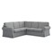 TLYESD Ektorp Sectional Sofa Cover Replacement for IKEA Ektorp Sectional CoverEktorp 2 x 2 Sofa CoverEktorp Couch Cover Ektorp Cover OnlyLight Grey