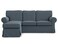 MASTERS OF COVERS Ektorp Loveseat 2 Seat with Chaise Lounge Cover Replacement Customized for IKEA Ektorp Sectional 3 Seat Sofa Slipcover Replacement Titanium Grey