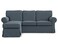 MASTERS OF COVERS Ektorp Loveseat 2 Seat with Chaise Lounge Cover Replacement Customized for IKEA Ektorp Sectional 3 Seat Sofa Slipcover Replacement Titanium Grey