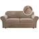 H.VERSAILTEX HVERSAILTEX Real Velvet Plush 3 Piece Stretch Sofa Covers Couch Covers for 2 Cushion Couch Sofa Slipcovers Width Up to 90 Inch Feature Thick Soft Stay in Place Large Sofa Camel