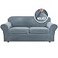 H.VERSAILTEX HVERSAILTEX Real Velvet Plush 3 Piece Stretch Sofa Covers Couch Covers for 2 Cushion Couch Sofa Slipcovers Width Up to 90 Inch Feature Thick Soft Stay in Place Large Sofa Stone Blue
