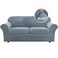 H.VERSAILTEX HVERSAILTEX Real Velvet Plush 3 Piece Stretch Sofa Covers Couch Covers for 2 Cushion Couch Sofa Slipcovers Width Up to 90 Inch Feature Thick Soft Stay in Place Large Sofa Stone Blue