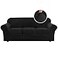 H.VERSAILTEX HVERSAILTEX Modern Velvet Plush 4 Piece High Stretch Sofa Slipcover Sofa Cover Furniture Protector Form Fit Luxury Thick Velvet Sofa Cover for 3 Cushion Couch Width Up to 90 Inch SofaBlac