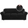 H.VERSAILTEX HVERSAILTEX Modern Velvet Plush 4 Piece High Stretch Sofa Slipcover Sofa Cover Furniture Protector Form Fit Luxury Thick Velvet Sofa Cover for 3 Cushion Couch Width Up to 90 Inch SofaBlac