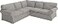 HomeTown Market Extra Thick Sofa Covers Compatible with IKEA Ektorp 2 2 Sectional Corner Sofa Slipcovers Polyester Flax Light Gray