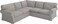 HomeTown Market Extra Thick Sofa Covers Compatible with IKEA Ektorp 2 2 Sectional Corner Sofa Slipcovers Polyester Flax Light Gray