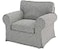 Custom Slipcover Ektorp Sofa Dense Cotton Cover Replacement Slipcover Compatible with IKEA Ektorp Sofa Polyester Flax Chair