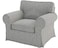 Custom Slipcover Ektorp Sofa Dense Cotton Cover Replacement Slipcover Compatible with IKEA Ektorp Sofa Polyester Flax Chair