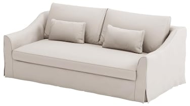 HomeTown Market Heavy Duty Farlov Sofa Replacement Cover Compatible with IKEA Farlove Sofa or Loveseat Slipcover Only Polyester Flax L Beige Width 86