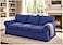 HomeTown Market The Heavy Cotton Ektorp Sofa Cover Replacement is Made Compatible for IKEA Ektorp 3 Three Seat Sofa Slipcover Blue Ektorp Sofa