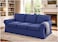 HomeTown Market The Heavy Cotton Ektorp Sofa Cover Replacement is Made Compatible for IKEA Ektorp 3 Three Seat Sofa Slipcover Blue Ektorp Sofa