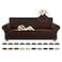 KEKUOU Stretch Sofa Cover Slipcover Couch Covers for 3 Cushion Couch Sofa pet Friendly 7894 Furniture Protector Sofa with Elastic Bottom for KidsDog Jacquard Small CheckedLargeChocolate