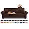 KEKUOU Stretch Sofa Cover Slipcover Couch Covers for 3 Cushion Couch Sofa pet Friendly 7894 Furniture Protector Sofa with Elastic Bottom for KidsDog Jacquard Small CheckedLargeChocolate