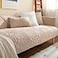 vctops Boho Circle Embroidery Couch Sofa Cover Solid Color Cotton Quilted NonSlip Sectional Couch Covers Sofa Slipcover for Dogs Children Pets Furniture Protector Khaki28x28