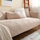 vctops Boho Circle Embroidery Couch Sofa Cover Solid Color Cotton Quilted NonSlip Sectional Couch Covers Sofa Slipcover for Dogs Children Pets Furniture Protector Khaki28x28