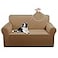 U-NICE HOME UNICE HOME Velvet Loveseat Sofa Covers Stretch Couch Cover Furniture Protector Sofa Slipcover for Dogs Medium Camel
