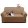 U-NICE HOME UNICE HOME Velvet Loveseat Sofa Covers Stretch Couch Cover Furniture Protector Sofa Slipcover for Dogs Medium Camel
