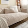 vctops Boho Circle Embroidery Couch Sofa Cover Solid Color Cotton Quilted NonSlip Sectional Couch Covers Sofa Slipcover for Dogs Children Pets Furniture Protector Khaki36x82