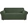 H.VERSAILTEX HVERSAILTEX Stretch Cover for Couch Soft Furniture Covers Slip Covers for 3 Cushion Couch Sofa Feature Thick Checked Jacquard Fabric with Elastic Bottom Sofa Large Bronze Green