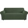 H.VERSAILTEX HVERSAILTEX Stretch Cover for Couch Soft Furniture Covers Slip Covers for 3 Cushion Couch Sofa Feature Thick Checked Jacquard Fabric with Elastic Bottom Sofa Large Bronze Green