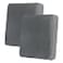 hyha Velvet Couch Cushion Covers Soft Sofa Seat Covers for sectional 2 Cushion Couch Washable Magic Sofa Slipcover with Elastic Bottom NonSlip Furniture Protector for Pets Kid2PC Grey