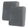 hyha Velvet Couch Cushion Covers Soft Sofa Seat Covers for sectional 2 Cushion Couch Washable Magic Sofa Slipcover with Elastic Bottom NonSlip Furniture Protector for Pets Kid2PC Grey
