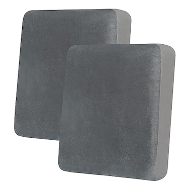 hyha Velvet Couch Cushion Covers Soft Sofa Seat Covers for sectional 2 Cushion Couch Washable Magic Sofa Slipcover with Elastic Bottom NonSlip Furniture Protector for Pets Kid2PC Grey