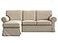 MASTERS OF COVERS Ektorp Loveseat 2 Seat with Chaise Lounge Cover Replacement Customized for IKEA Ektorp Sectional 3 Seat Sofa Slipcover Replacement Khaki