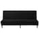WOMACO Futon Cover Stretch Sofa Bed Slipcovers Full Twin Queen Size Black Armless Couch Loveseat Protector Covers with Elastic Bottom for Living Room Bedroom Furniture Black 6375