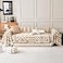 VClife Boho Couch Cover Washable Sofa Cover for Dog Non Slip Couch Covers for 3 Cushion Couch Modern Khaki Creamy White Geometric Sofa Slipcovers MultiFunctional Furniture Protector 71 x 134