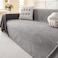 MYSKY HOME Couch Cover Sofa Cover for 3 Cushion Couch Dog Couch Covers for Sectional Sofa Covers Non Slip Cat Scratch Furniture Protector Sofa Covers Washable Sofa Towel for Pet 91 x 134 Grey