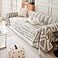 VClife Boho Sofa Cover for Dog Non Slip Washable Couch Cover with Tassel for 34 Cushion Sofa Modern Plaid Checkered Pattern Couch Cushion Cover for L ShapeU ShapeSectionals Gray 91x150