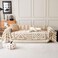 VClife Boho Couch Cover Washable Sofa Cover for Dog Oversize Couch Covers for 34 Cushion Couch Modern Khaki Creamy White Geometric Sofa Slipcovers Multifunctional Furniture Protector 91 x 150